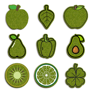 Avocat, Citron Vert, Poire Parfumée, Trèfle, Poivre Coloré, Paillettes aux Couleurs de Fruits, Plaques Plates en Acrylique, Plastique pour Coque de Téléphone, Scrapbooking, Sac DIY - Product Image 1