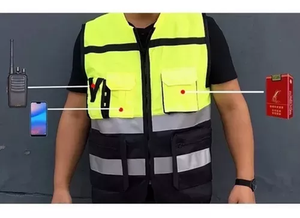 เสื้อกั๊กนิรภัยสำหรับผู้ชายหรือเสื้อกั๊กนิรภัยแบบเย็บสำหรับใส่โทรศัพท์และกระเป๋าใส่โทรศัพท์ - Product Image 4
