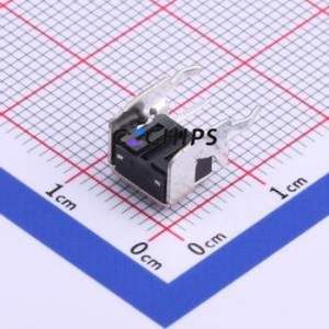 TS-1102N-4316 Tactile Switch Bent Lead Through Hole,6x6mm Switch Single Pole Single Throw Round Button 1.6N Right Angle Insert - Product Image 2