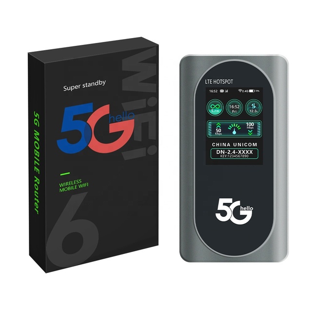 OEM Customize Logo MTK 5G LTE Modem Mobile Hotspot SIM Card Slot WiFi De Poche Pocket MiFi Routeur WiFi 5G