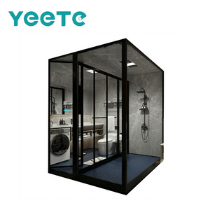Module de salle de bain préfabriqué moderne YEETE, douche intégrée, toilettes, lavabo, certifié CE, verre 8 mm, étanche, hôtel, appartement - Product Image 1