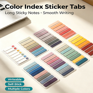 Onglets autocollants SK Color Index, blocs-notes portables autocollants pour carnets et classeurs aux tons Morandi - Product Image 5