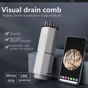 Sikat pemijat kepala pertumbuhan rambut elektrik, aplikator kulit kepala terapi cahaya merah dengan minyak cairan untuk penumbuh rambut elektronik konsumen - Product Image 5