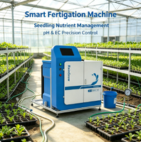 Système de dosage d'engrais de précision pour l'agriculture intelligente, machine de fertigation avec réservoir de mélange de 180 L et contrôle programmable de l'EC/pH