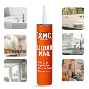 Colle adhésive en silicone sans clou For Cure pour intérieur, <span class=keywords><strong>mastic</strong></span> de construction haute viscosité pour panneaux muraux et carreaux <span class=keywords><strong>PVC</strong></span> - Product Image 2