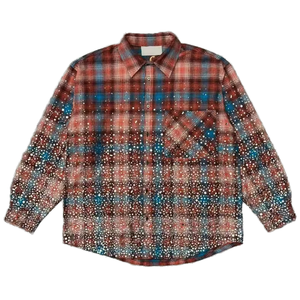 Chemises pour hommes en denim, style le plus récent, avec fermeture à boutons personnalisée, col rabattu personnalisé, vêtements décontractés pour hommes - Product Image 1