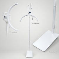 Lampe à ongles sur pied 2-en-1 avec logo personnalisé, lumière demi-lune UV LED à col de cygne pour techniciens de salon, vente en gros