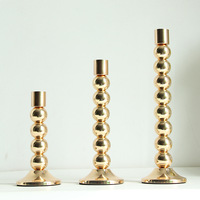 Bougeoir en fer doré de qualité supérieure, design fantastique, accessoires d'hôtel, ornement de table, lanternes en métal
