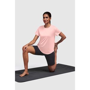 Camiseta Deportiva de Manga Corta para Mujer FOXA, Cuello Redondo, Corte Holgado, Transpirable, para Yoga, Gimnasio, Fitness, Ropa Deportiva de Verano - Product Image 6