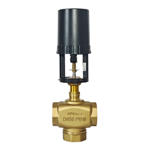 Vanne électrique à trois voies en laiton avec contrôle de température pour la régulation du débit d'eau, utilisation CVC, protection IP54 - Product Image 4