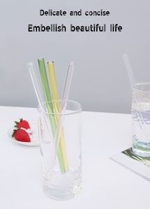 Hot Selling Glass Straws Transparent Bulk High Temperature Resistant Environmentally Friendly Colorful Straws Set - Product Image 3