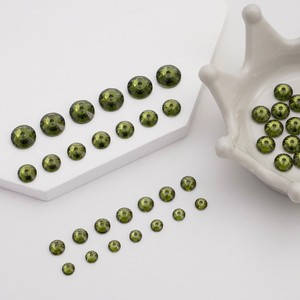 Cuentas de diamantes de imitación de resina epoxi de olivino fresco de 5 mm con parte trasera plana y orificio central para coser, para la fabricación de colgantes <span class=keywords><strong>en</strong></span> forma de lágrima y accesorios de joyería - Product Image 3