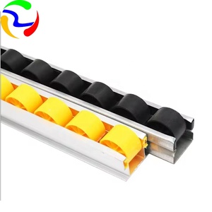 Riel de flujo de <span class=keywords><strong>Metal</strong></span> plateado de alta calidad, pista de rodillo deslizante, hoja de hierro de aleación de aluminio duradera para tira fluida de andamio - Product Image 2