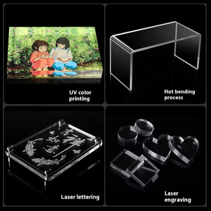 Tùy chỉnh <span class=keywords><strong>Acrylic</strong></span> Cube hiển thị Pad rõ ràng cơ sở mịn bề mặt rắn cơ sở <span class=keywords><strong>Acrylic</strong></span> bảng Top trong suốt xây dựng khối <span class=keywords><strong>Acrylic</strong></span> - Product Image 2