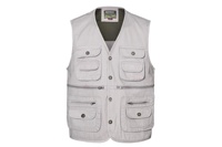 Gilet de pêcheur multi-poches 100% coton pour hommes Gilet pour escalade pêche randonnée journaliste photographie Camping Gilet