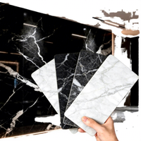Panneau mural en marbre cristallin carbone, sans joint, imperméable, imitation pierre, pour la décoration intérieure moderne des hôtels et des salles de sport