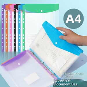 Carpeta de Plástico 3D A4 con 11 Orificios para Sobres, Carpeta Archivadora con Botón a Presión y Área para Etiquetas - Product Image 3