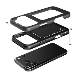 Funda Cartera para <span class=keywords><strong>iPhone</strong></span> 17 Pro Max con Ranura para Tarjetas y Soporte <span class=keywords><strong>2</strong></span> en 1, Carcasa Protectora Antigolpes de PC y TPU para <span class=keywords><strong>iPhone</strong></span> 13 14 15 16 17 Air - Product Image 5
