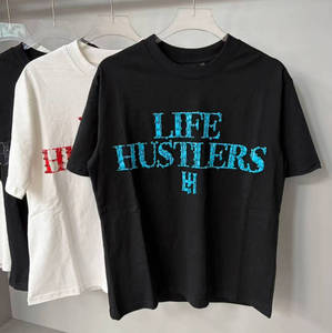 เสื้อยืดดีไซน์ใหม่ Life T-Shirt Hustlers สำหรับผู้ชาย สไตล์เรโทร ผ้าฝ้ายถัก ระบายอากาศได้ดี เสื้อยืดแขนสั้นลำลอง พิมพ์ลายดิจิทัล - Product Image 1