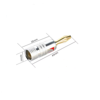 Budweiser 4MM cuivre pur plaqué or fiche banane haut-parleur à câble audio terminal haut-parleur post amplificateur de prise sans soudure