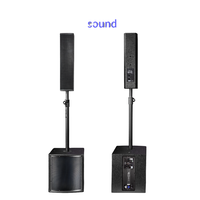 Sistema de Sonido PA Profesional para Exteriores con Subwoofer Activo de 12 Pulgadas, Altavoces de Columna Line Array con DSP