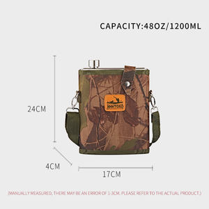 Snaker Draagbare Roestvrijstalen 304 Wijnfles Klein Buitenlicht 48 Ounces Krokodillenpatroon Platte Wijnfles Ijzeren Wijnartikelen - Product Image 3