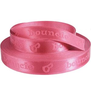 Custom Jacquard Logo Recycled Nylon Woven Webbing Band Logo Nylon Jacquard Webbing <b>Strap</b> for <b>Backpack</b> - Product Image 1