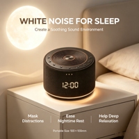 Haut-parleur à bruit blanc Bluetooth 5.4 portable, machine à sons pour le sommeil, haut-parleur 5W, carte TF, rechargeable, aide au sommeil, appareil de relaxation