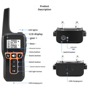Venta al por mayor dispositivo de entrenamiento de perros de <span class=keywords><strong>1000m</strong></span>, <span class=keywords><strong>collar</strong></span> de plástico con <span class=keywords><strong>control</strong></span> remoto para entrenamiento antiladridos, <span class=keywords><strong>control</strong></span> de ladridos de mascotas - Product Image 1