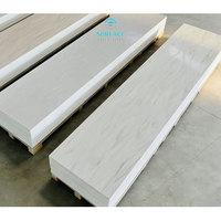 Matériaux de construction, panneau de pierre artificielle de 12 mm, marbre blanc, grande dalle, surface solide en acrylique pur modifiée pour les comptoirs