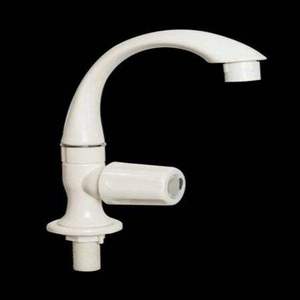 Robinet de lavabo compact en plastique avec un design élégant et courbé, facile à installer - Product Image 1