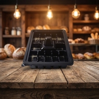 Vente en gros de boîtes de rangement jetables en plastique PET de qualité alimentaire pour le pain, la pâtisserie, le dessert, les gâteaux et les emballages d'épicerie
