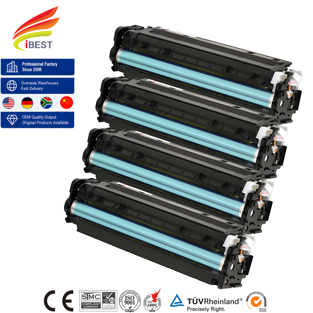 IBEST Compatible HP 304A CC530A CC531A CC532A CC533A Toner Cartridge Compatible for HP Color LaserJet CP2020 2024 2025 2026 2027