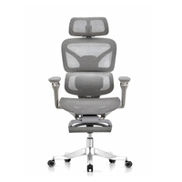Silla de Oficina Ergonómica Moderna, Giratoria, con Soporte Lumbar de Malla, de Lujo, con Reposapiés, Personalizable