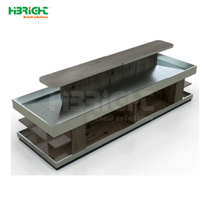 מדפי גונדולה ממתכת לסופרמרקט, מדף תצוגה לבן חד צדדי, זול, מסין, לחנויות סיטונאיות - Product Image 2