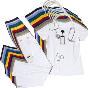 Respirant professionnel unisexe manches courtes Spa Salon de beauté uniforme hôpital soins infirmiers gommages uniforme ensemble - Product Image 2