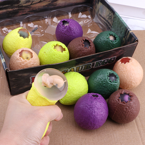 Jouet anti-stress transfrontalier en plastique, œuf de dinosaure, boule d'eau à remontée lente, à presser - Product Image 3