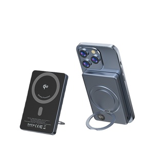 Batterie Externe Magnétique Sans Fil à Charge Rapide 10000 mAh en Alliage d'Aluminium avec Support Rotatif et Fixation - Product Image 1