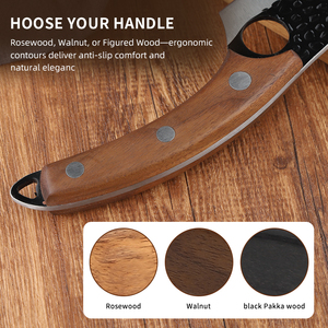 Hot bán handmade giả mạo thép carbon 6 inch butcher giết mổ dao đầy đủ tang cong boning dao giết mổ dao - Product Image 3