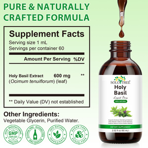 SOLOTREE Integratore Liquido Vegano Senza Alcool con Estratto di Tulsi (Basilico Sacro) a Marchio Privato per Calma, Concentrazione e Supporto Immunitario - Product Image 6