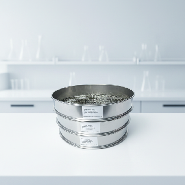 Heavy Duty Sample Sieve Chrome Plated 304 Stainless Steel Frame for Food Lab and Industrial Use