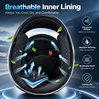 Casque de moto intégral confortable avec doublure intérieure respirante, coque en PP homologuée CE, casque de course