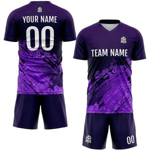 เสื้อฟุตบอลแบบกำหนดเองสำหรับผู้ใหญ่ คอวี ระบายอากาศได้ดี พิมพ์ลายตามสั่ง พร้อมชื่อทีม เบอร์ เลข โลโก้ ชุดฟุตบอลส่วนตัว - Product Image 2