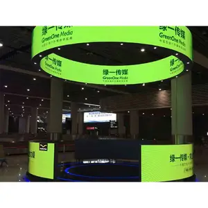 P1.5 P1.87 P2 P2.5 P3 P4 Indoor Customized Full Color Flexible Led Display Screen Panel Curved Soft Led Video Wall Set