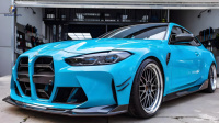 2020 + pour BMW M3 M4 G80 G82 Kit carrosserie en Fiber de carbone Style MP nouveau pare-chocs avant lèvre arrière Diffuse côté jupe gril évents sec mise à niveau
