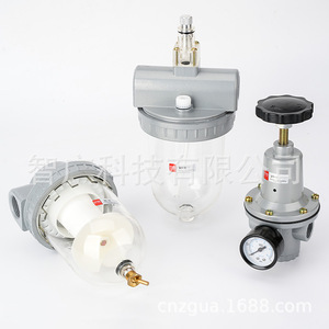 Cnzg Smart Technology Gas Source Processor Q Series Filter Pressure Regulator พร้อมเกจวัด 0.01-0.8Mpa ระบบระบายน้ำแบบแมนนวล - Product Image 2