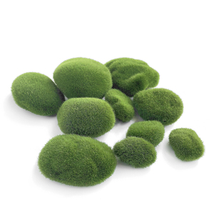 Pierre de mousse artificielle en céramique légère, pierres artificielles, boule, plante verte pour la décoration de jardin, pot de fleurs - Product Image 1