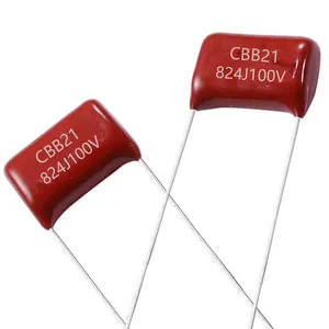 Capacitor400v Verlichting Toepassing En Capaciteit 824k Film 824j100v 820nf 0.82uf Cbb Cbb21 824j 100v Condensator