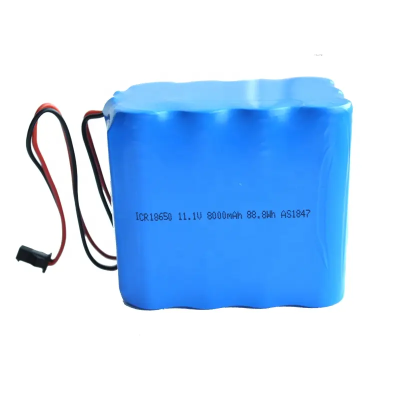 12V Lithium Ion Batterij 11.1V 18650 3S4P 8Ah 8.8Ah 10Ah 10.4Ah 12Ah Li-Ion Batterij Met Bms