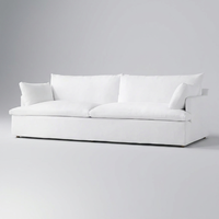 Canapé en tissu moderne OEM/ODM, vente en gros, canapé modulable design Cloud avec accoudoirs à rail, canapé 2 places pour appartement et location